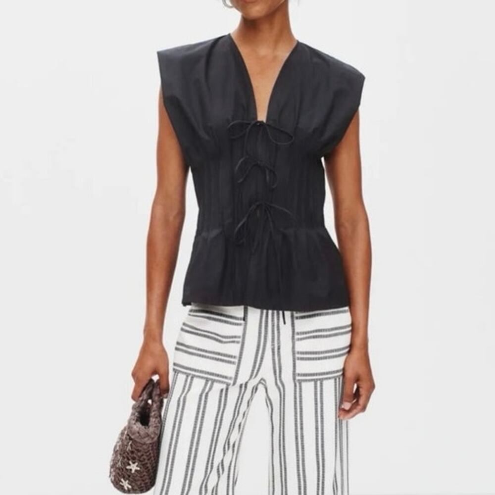 Summer Away Venice black cotton Top XXL